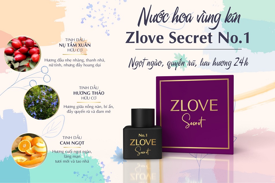 Mùi hương của tinh dầu thiên nhiên ZLove Secret No.1